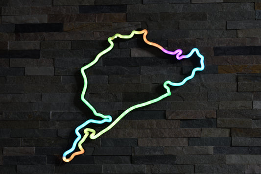 Nürburgring lumineux LED – Néon circuit automobile déco murale premium