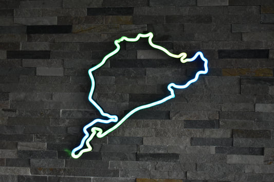 Nürburgring lumineux LED – Néon circuit automobile déco murale premium