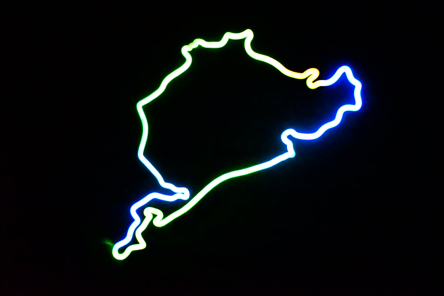 Nürburgring lumineux LED – Néon circuit automobile déco murale premium