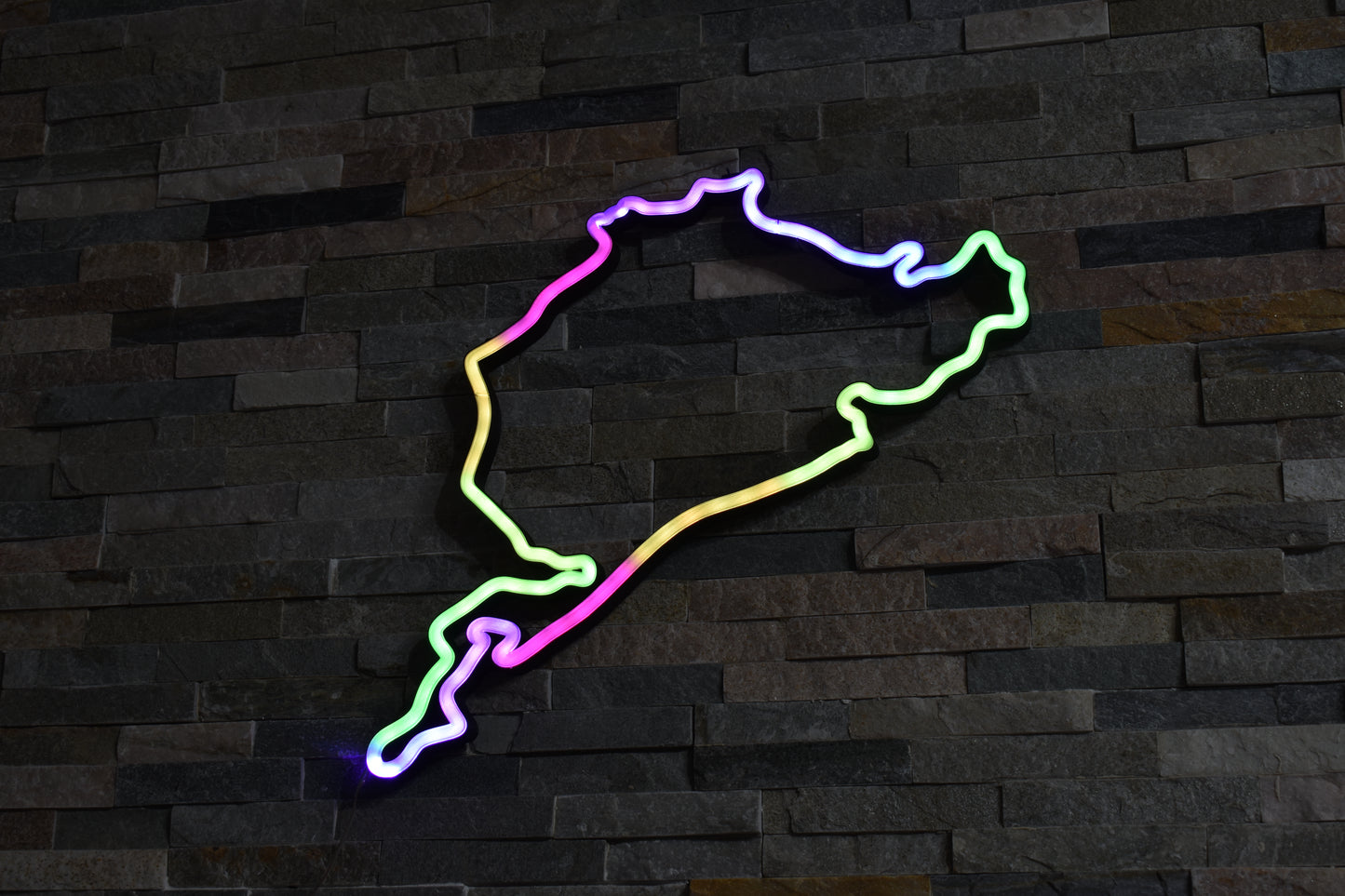 Nürburgring lumineux LED – Néon circuit automobile déco murale premium