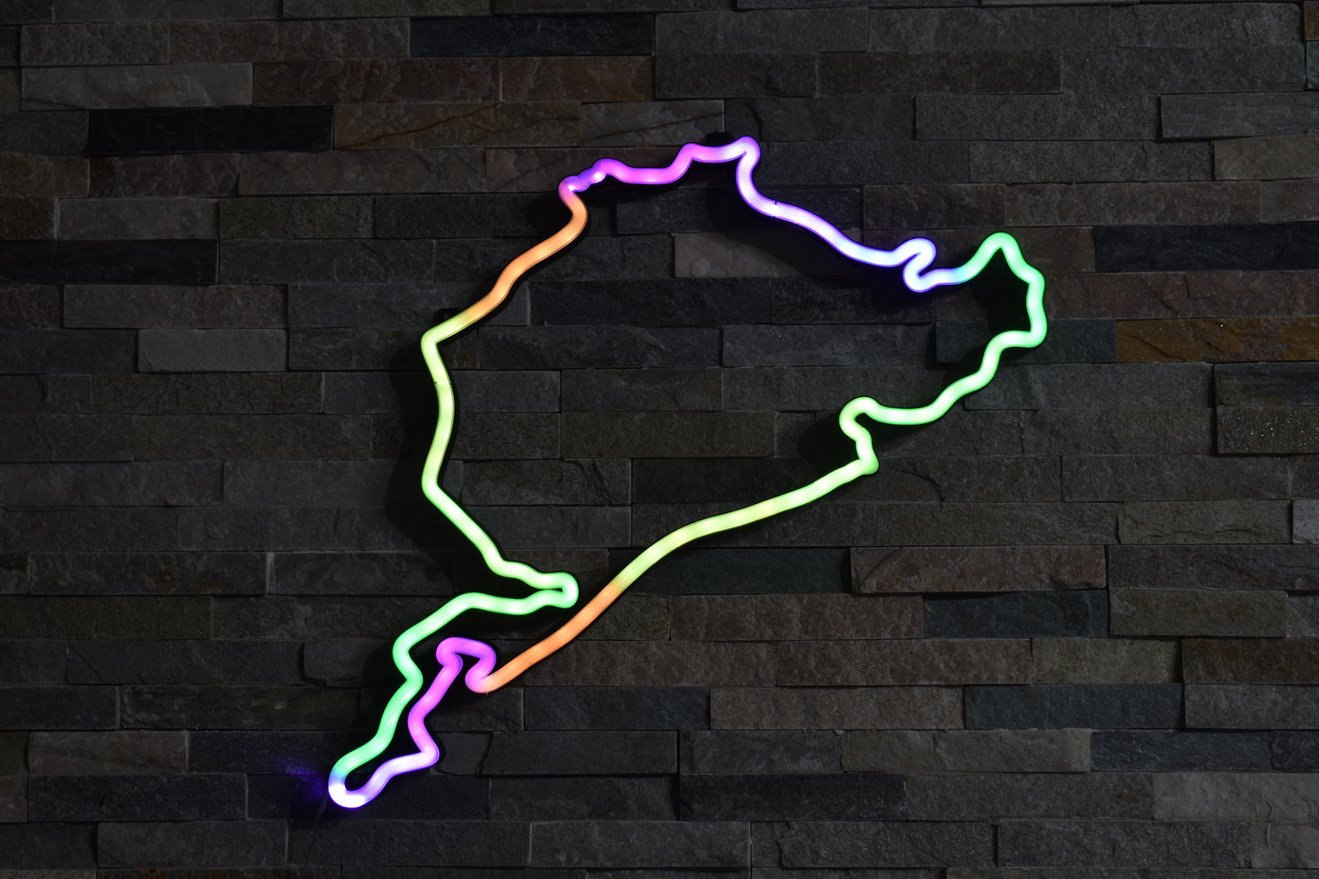 Nürburgring lumineux LED – Néon circuit automobile déco murale premium