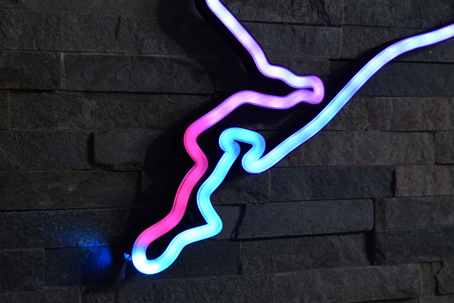 Nürburgring lumineux LED – Néon circuit automobile déco murale premium