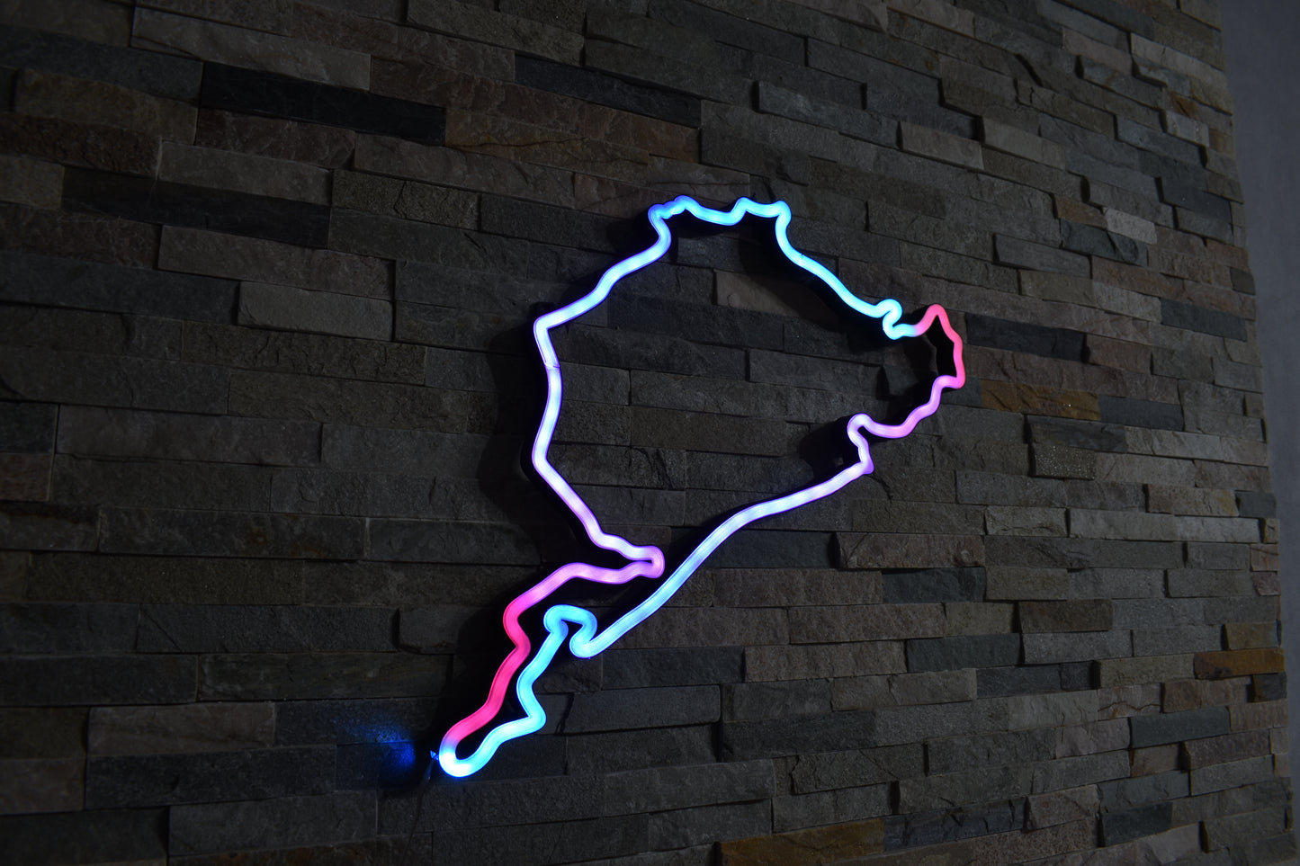 Nürburgring lumineux LED – Néon circuit automobile déco murale premium