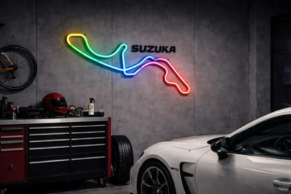 Néon LED Circuit de Suzuka – Décoration Murale Motorsport – Cadeau F1 & Sim Racing